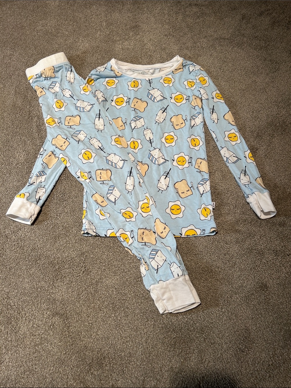 Little Sleepies Light Blue Breakfast Buddies Pajama Set